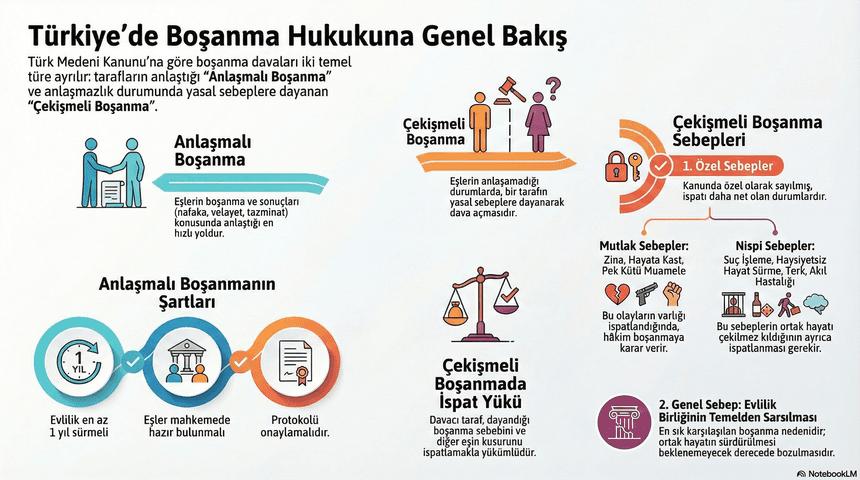 Boşanma Davaları Rehberi: Usul, Şartlar ve Yargıtay Uygulamaları
